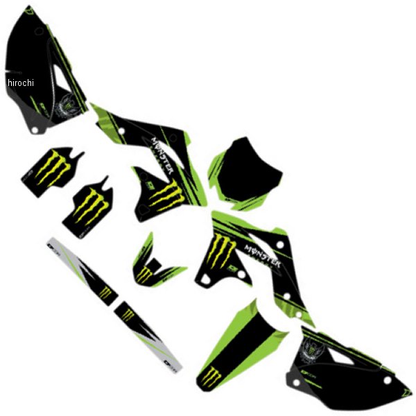 グラフィックキット 13年-16年 KXF 250 緑/黒