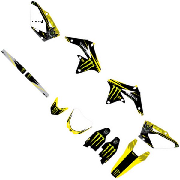 グラフィックキット 08年-17年 RM-Z 450 イエロー/黒