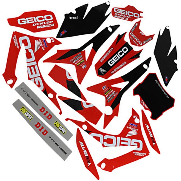 グラフィックキット 14年-17年 CRF250 白/赤/黒