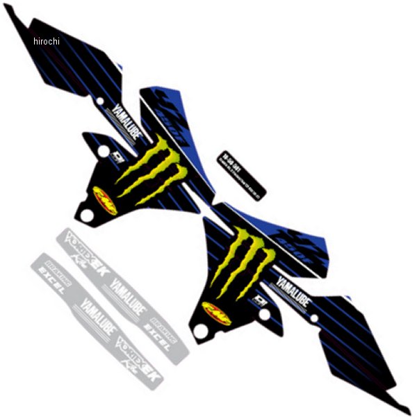 グラフィックキットキット 14年-17年 YZ 450 F 黒/青