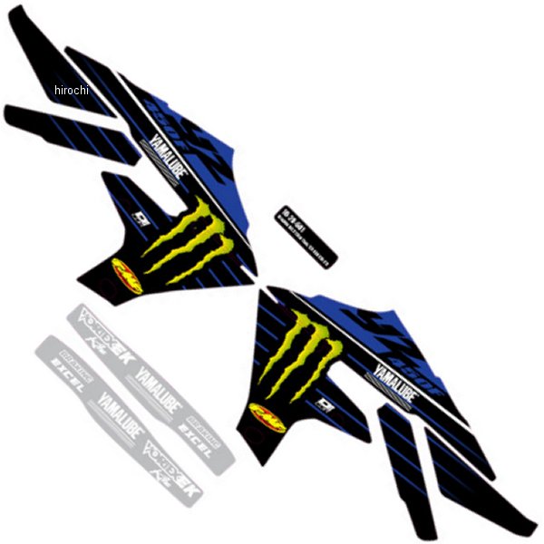 グラフィックキットキット 18年-21年 YZ 450 F 黒/青