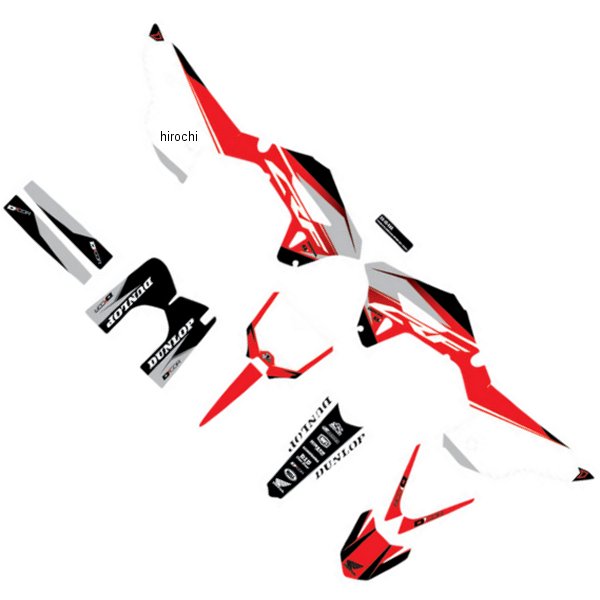 グラフィックキット 22年 CRF250F 赤/黒