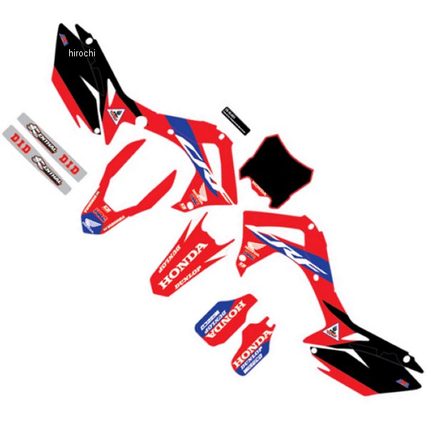 グラフィックキット 14年-17年 CRF250R 赤/黒