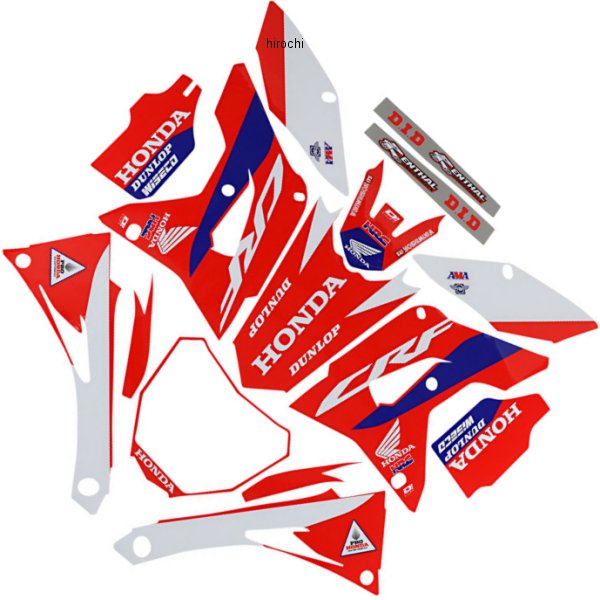 グラフィックキット 17年-18年 CRF450R 白/赤/青