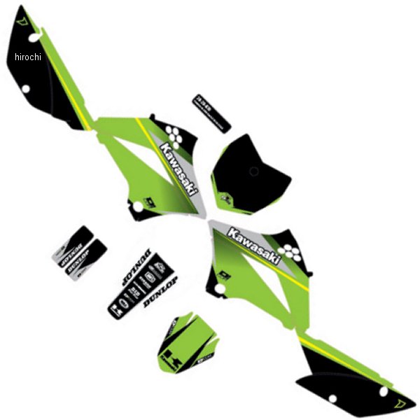 グラフィックキット 10年-20年 KLX 110 緑/黒