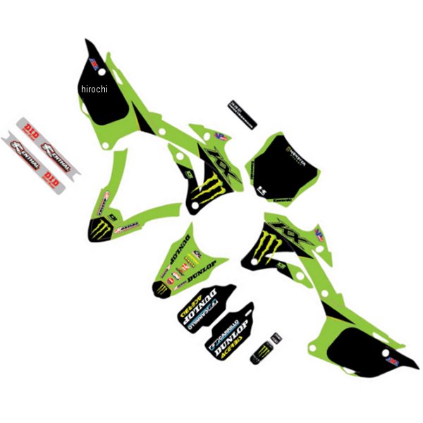グラフィックキット 14年-21年 KX 100 緑/黒