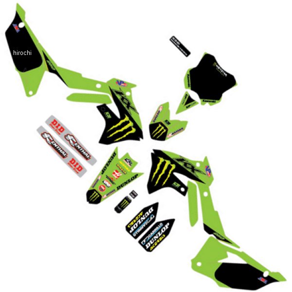 グラフィックキット 21年 KX 250 F 緑/黒