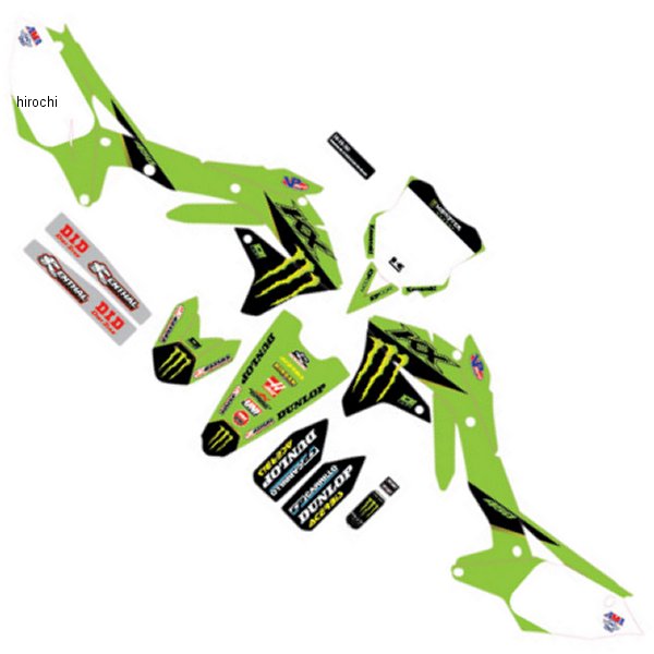 グラフィックキット 16年-18年 KX 450 F 緑/黒