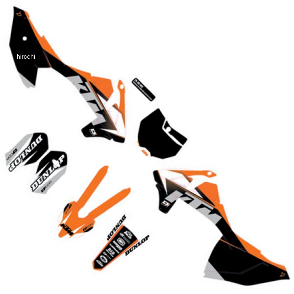グラフィックキット 18年-21年 KTM 85 SX　黒/オレンジ/白