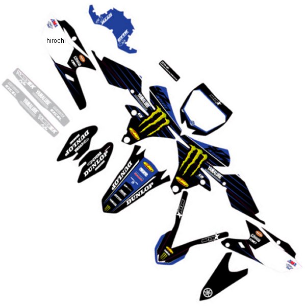 グラフィックキット 14年-17年 YZ 450 F 黒/青