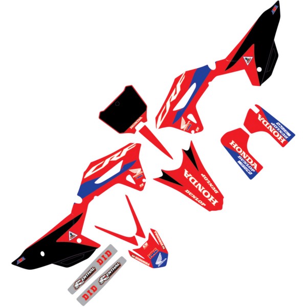HRCグラフィックキット 22年 CRF250RX 黒/赤/白/青