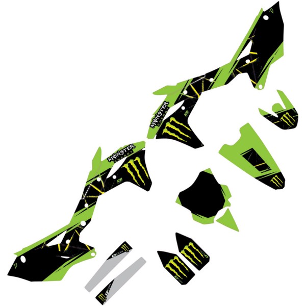 モンスターエナジーグラフィックキット 17年-20年 KXF 250 緑/黒/白