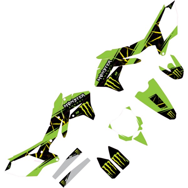 モンスターエナジーグラフィックキット 16年-18年 KXF 450 緑/黒/白
