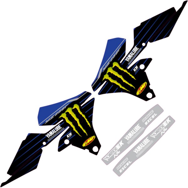 22’スターレーシング グラフィックキット 14年-18年 YZ 250 F 黒/青/白