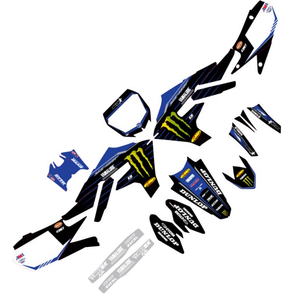 22’スターレーシング グラフィックキット 18年-22年 YZ 450 F 黒/青/白