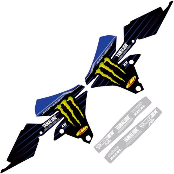 22’スターレーシング グラフィックキット 14年-17年 YZ 450 F 黒/青/白