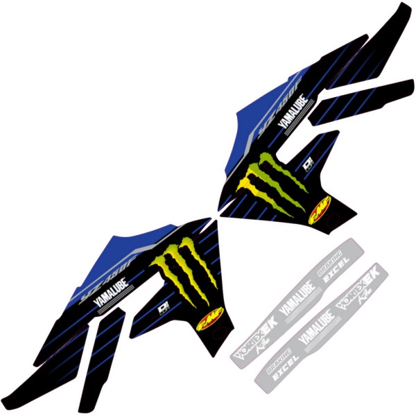 22’スターレーシング グラフィックキット 18年-22年 YZ 450 F 黒/青/白