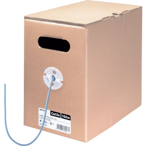 ツメ折れないCat5e LANケーブル STP 100m ブルー