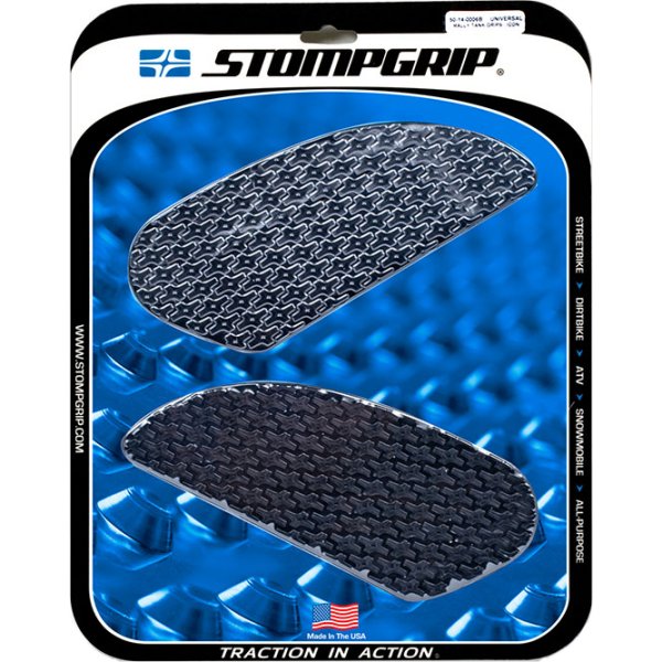 タンク グリップ ICON ラリー 黒 左右ペア