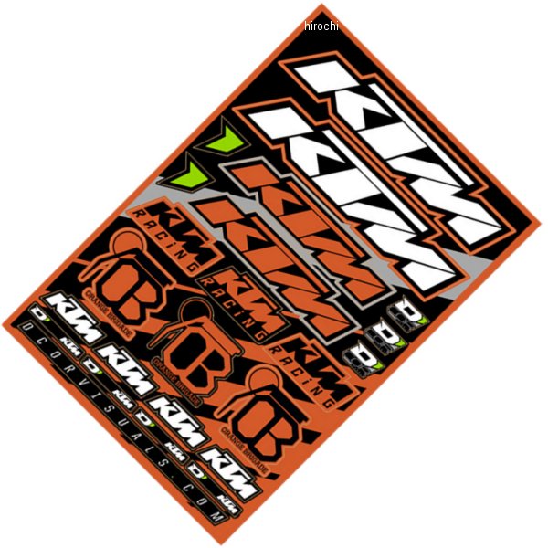 デカールシート KTM オレンジ/黒/白