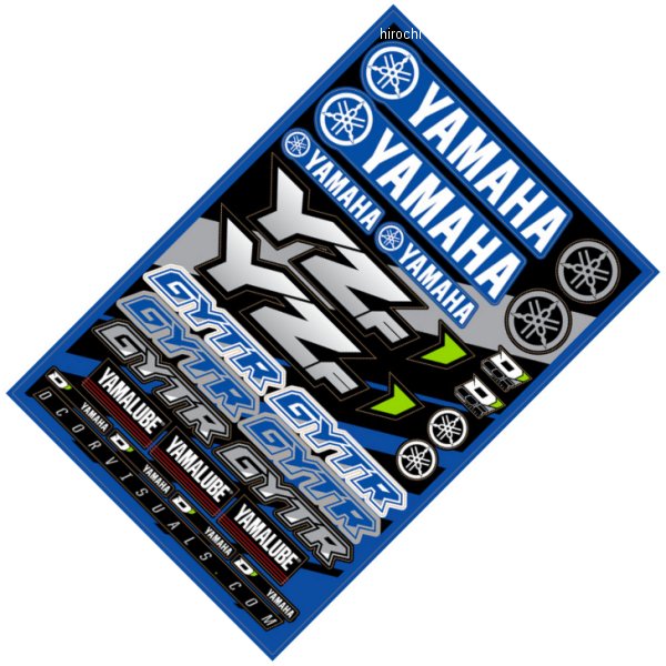 デカールシート ヤマハ YZP 青/白/緑