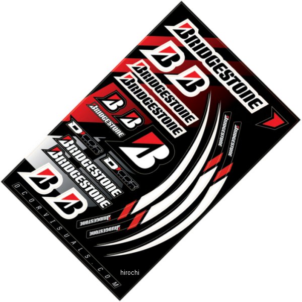 デカールシート ブリジストン 赤/白