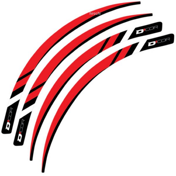 リムデカールセット 赤 