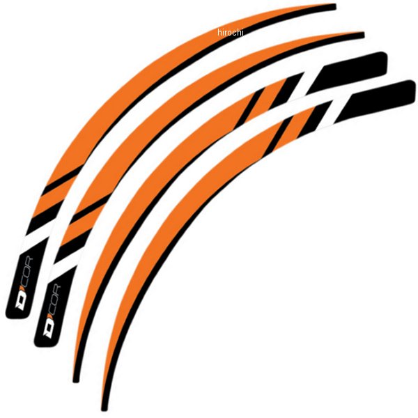 リムデカールセット オレンジ 