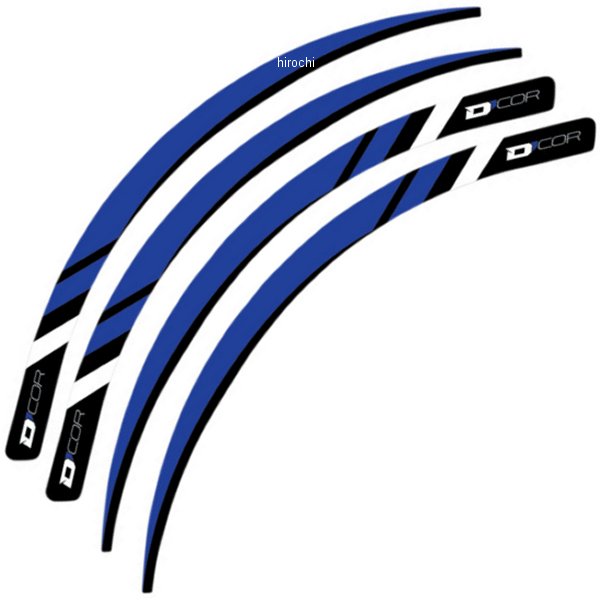 リムデカールセット 青 