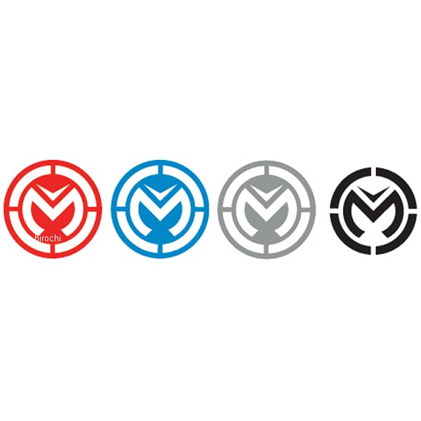 ムース アイコンデカール 4枚入り 黒/青/赤/グレー