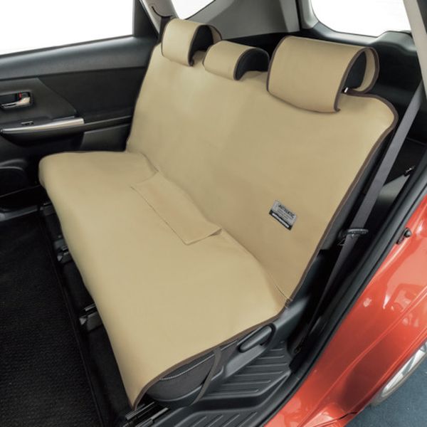 カーシートカバー ファインテックス リヤ(枕カバー付き・シートベルト対応) 1枚 ベージュ