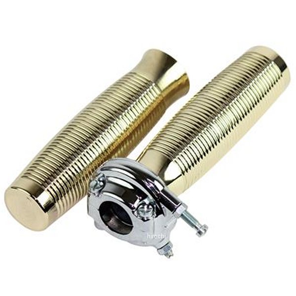 AMAL364タイプ スロットルホルダー 真鍮グリップセット クローム