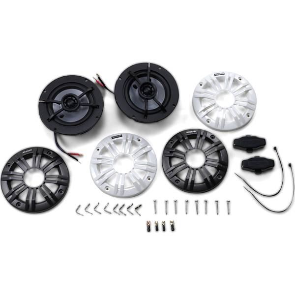 4 インチ全天候型同軸スピーカー 2オーム 黒/白