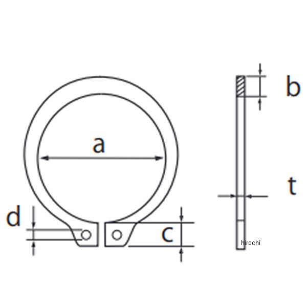 スナップリング C型（呼び:15）25枚入り
