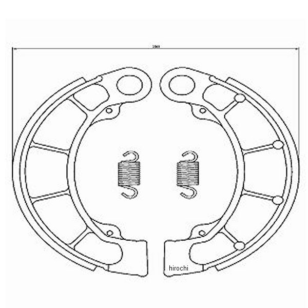 ブレーキシュー Vツインマグナ、CB400SS、フォーサイト
