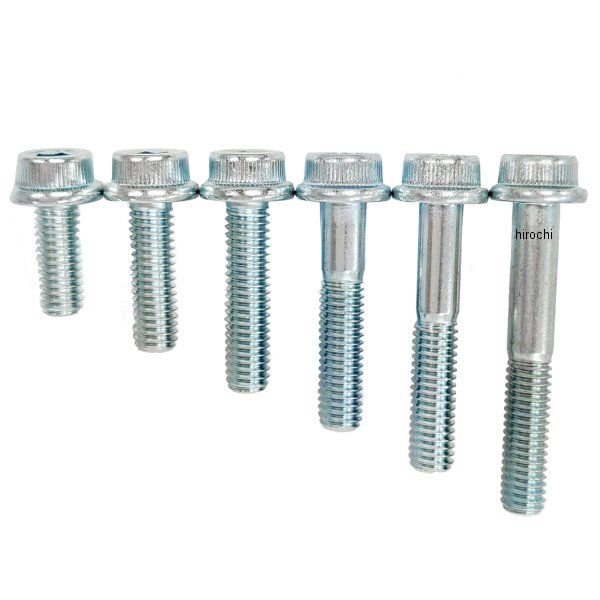 六角穴付きフランジボルト (フランジソケット) M8-25 ピッチ1.25 六角穴6mm 10本入 ユニクロ