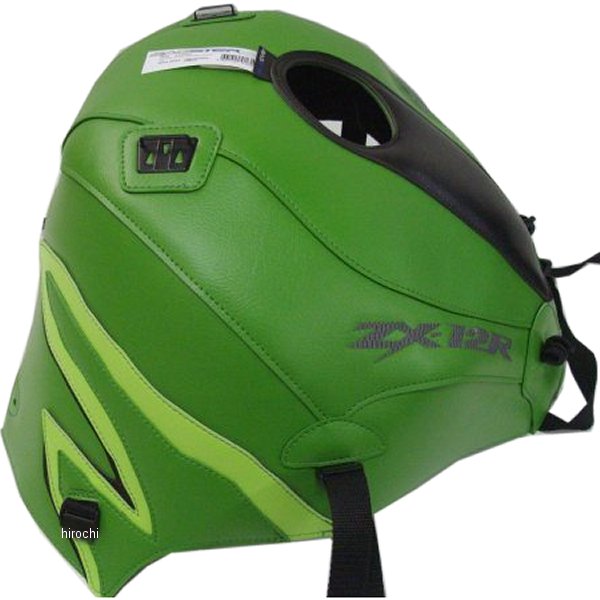 タンクカバー ZX-12R ローグリーン/ホワイトトライアングル