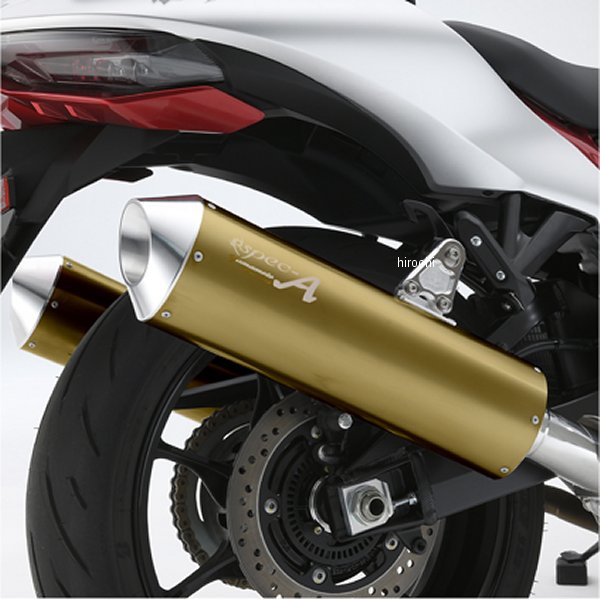 スリップオンマフラー 2本出し JMCA認証 21年- ハヤブサ オーバル ゴールド