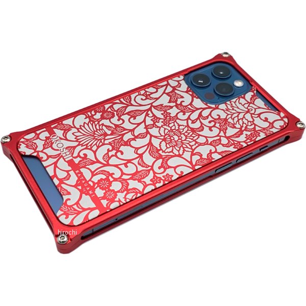 iPhoneケース OKOSHI-KATAGAMI iPhone12/12Pro アラベスクレッド