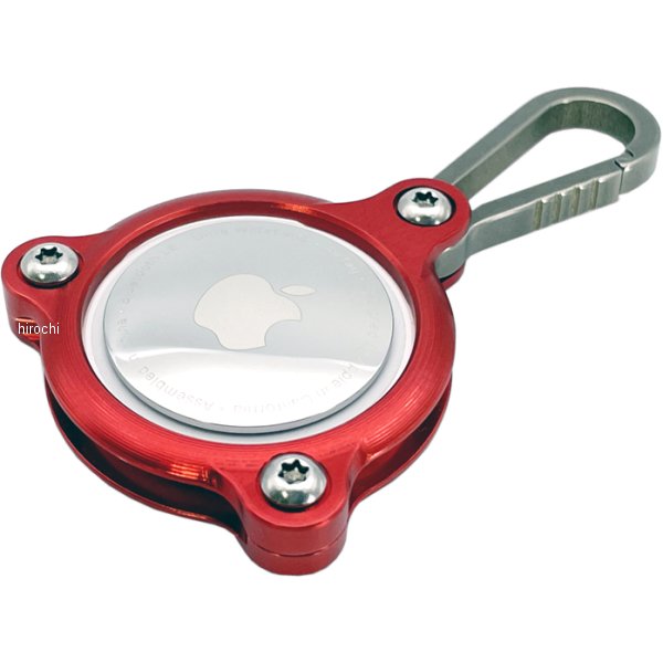 AirTag用ケース ソリッドバンパー ジュラルミン削り出し 赤