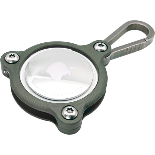 AirTag用ケース ソリッドバンパー ジュラルミン削り出し マットグリーン