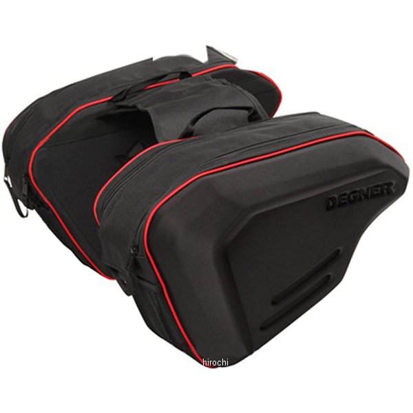 スポーツダブルバッグ 黒/赤パイピング