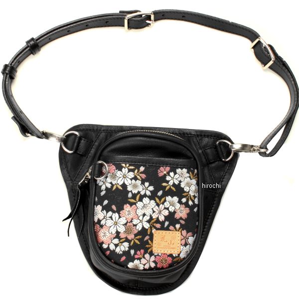 チョークバッグ 黒 京桜