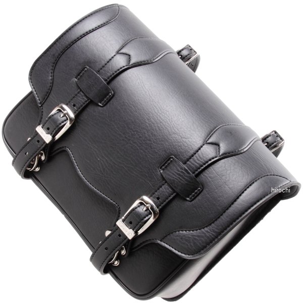 シンセティックレザーサドルバッグ 黒