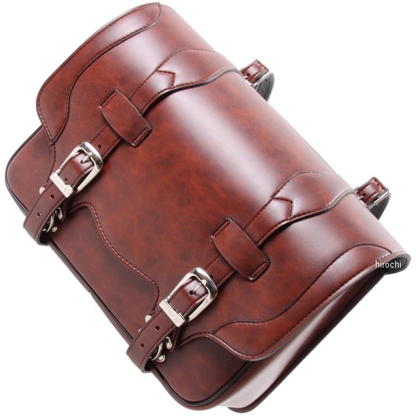 シンセティックレザーサドルバッグ ブラウン