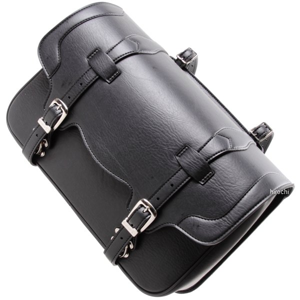 シンセティックレザーサドルバッグ 黒