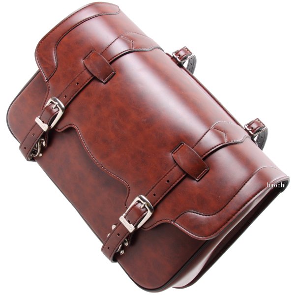 シンセティックレザーサドルバッグ ブラウン