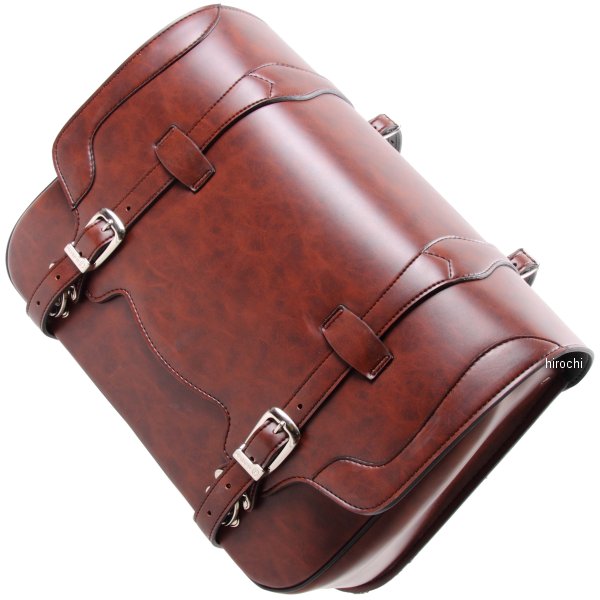 シンセティックレザーサドルバッグ ブラウン