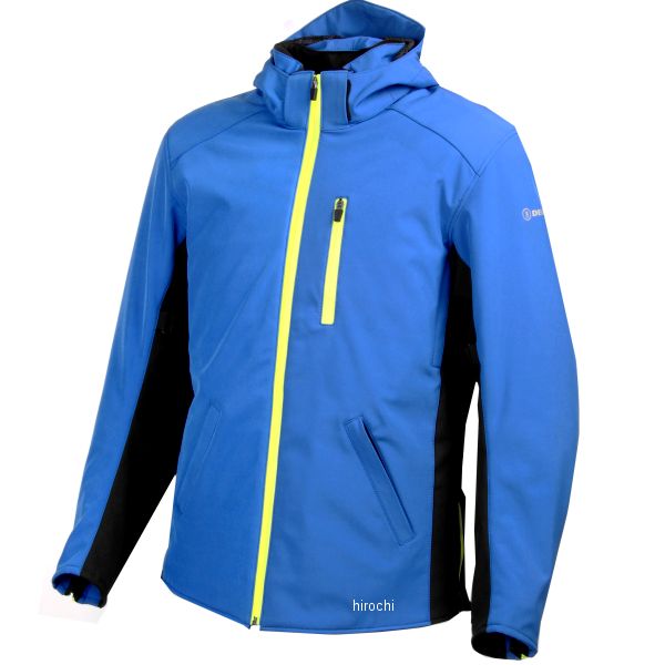 フード付ソフトシェルジャケット 青 Sサイズ