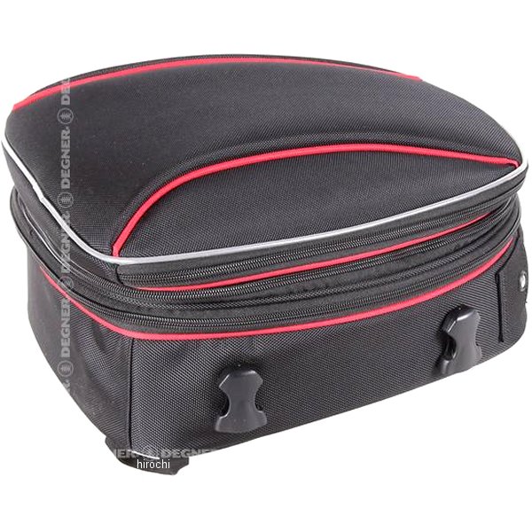 マックス21L 容量可変式シートバッグ 黒/赤パイピング